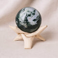Moss Agate Sphere with Tripod