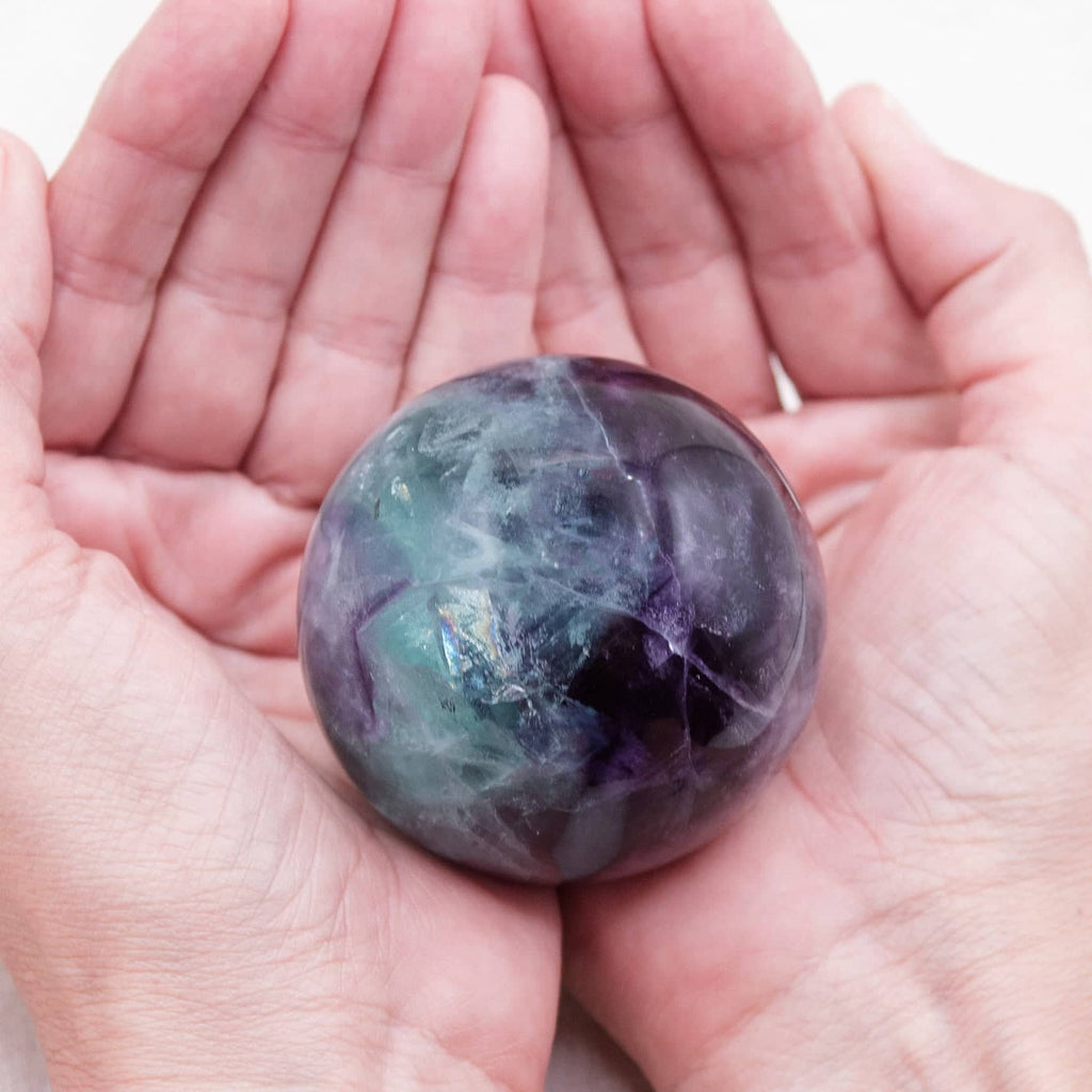 Rainbow Fluorite Sphere - 1 of  a Kind