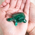 Genuine Malachite Turtles- Hand Carved - 1 of a Kind
