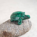 Genuine Malachite Turtles- Hand Carved - 1 of a Kind