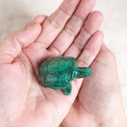 Genuine Malachite Turtles- Hand Carved - 1 of a Kind