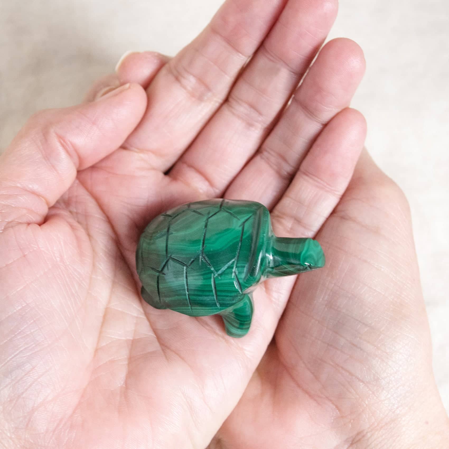 Genuine Malachite Turtles- Hand Carved - 1 of a Kind
