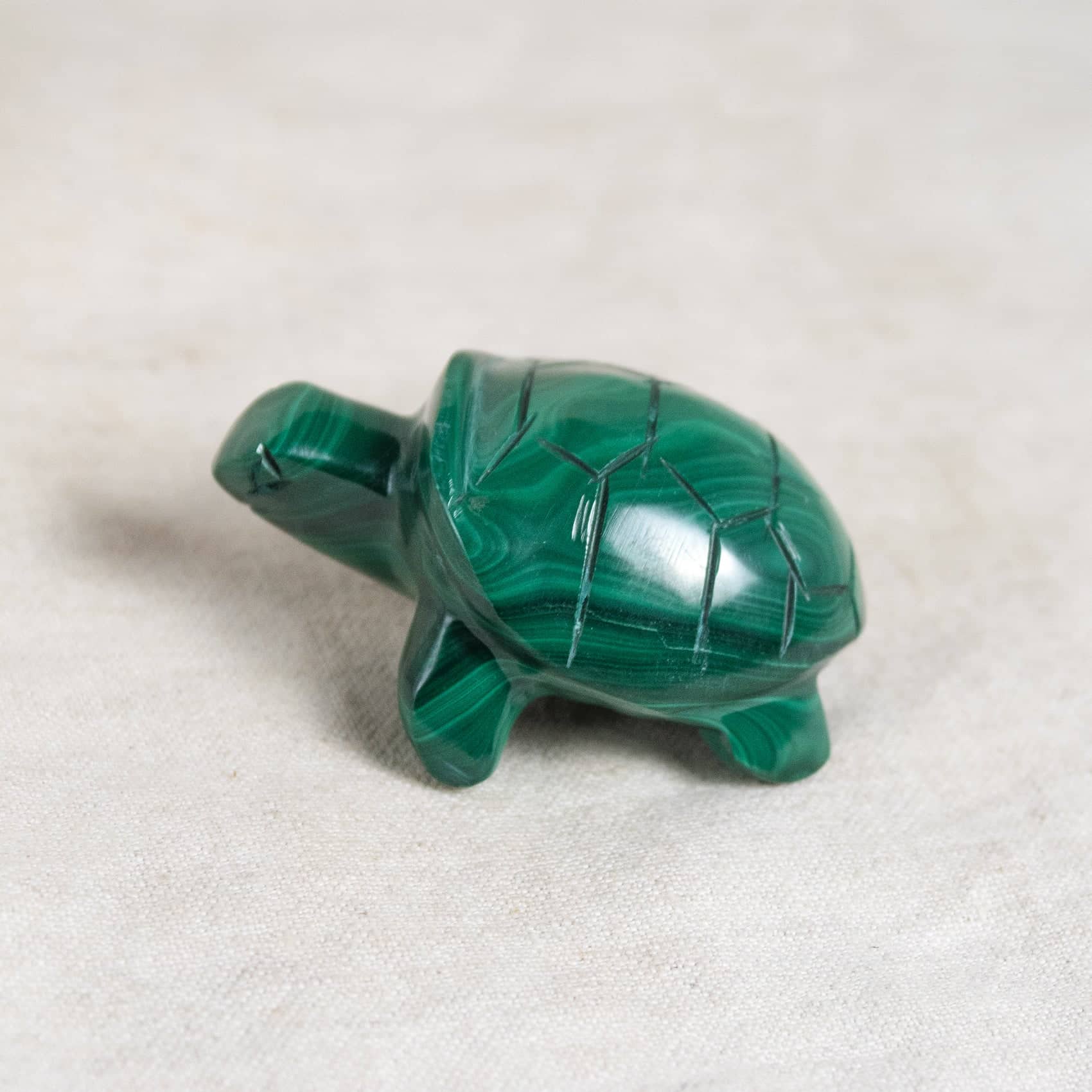 Genuine Malachite Turtles- Hand Carved - 1 of a Kind