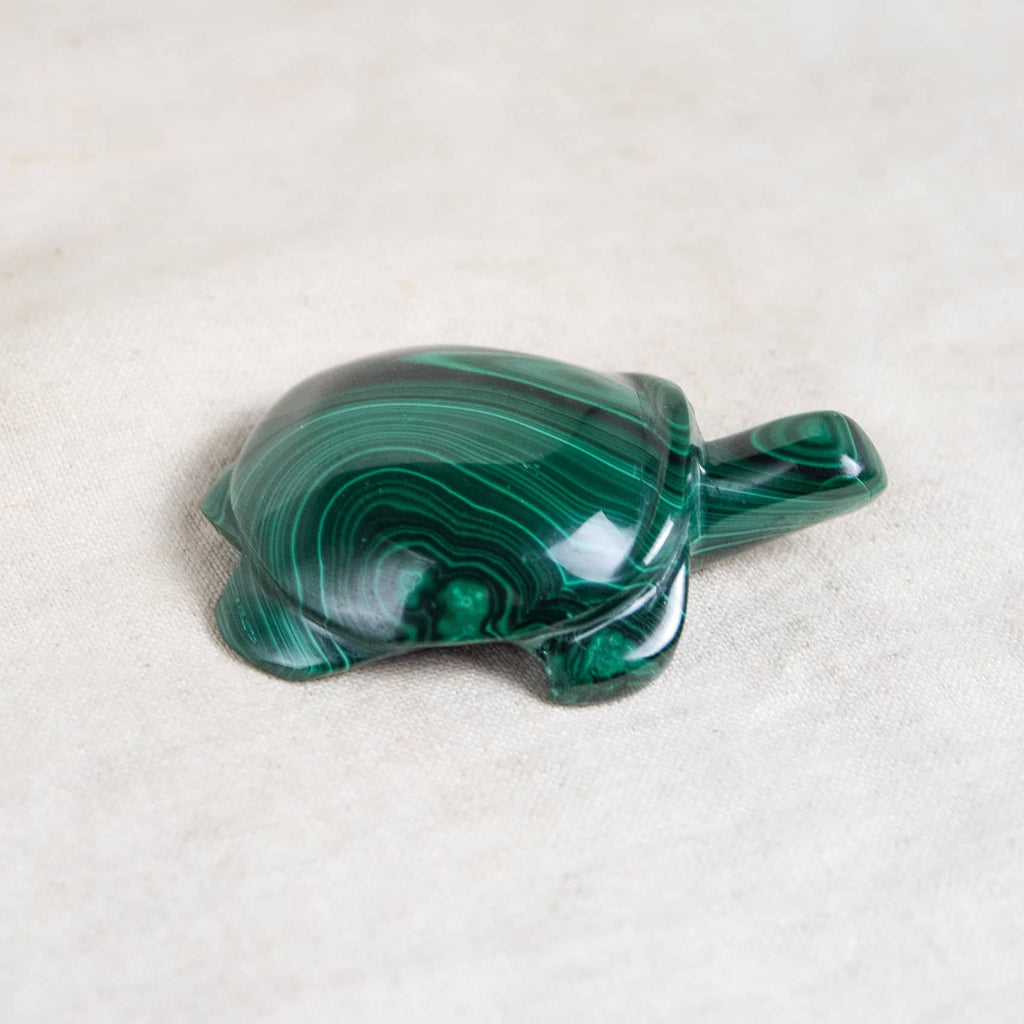 Genuine Malachite Turtles- Hand Carved - 1 of a Kind