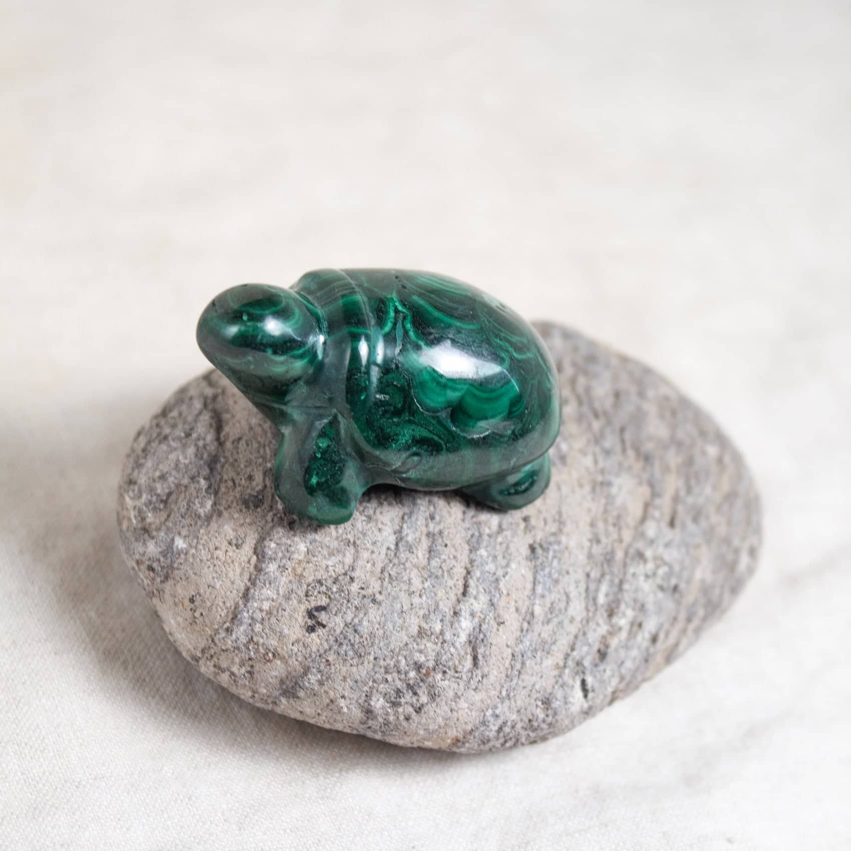 Genuine Malachite Turtles- Hand Carved - 1 of a Kind
