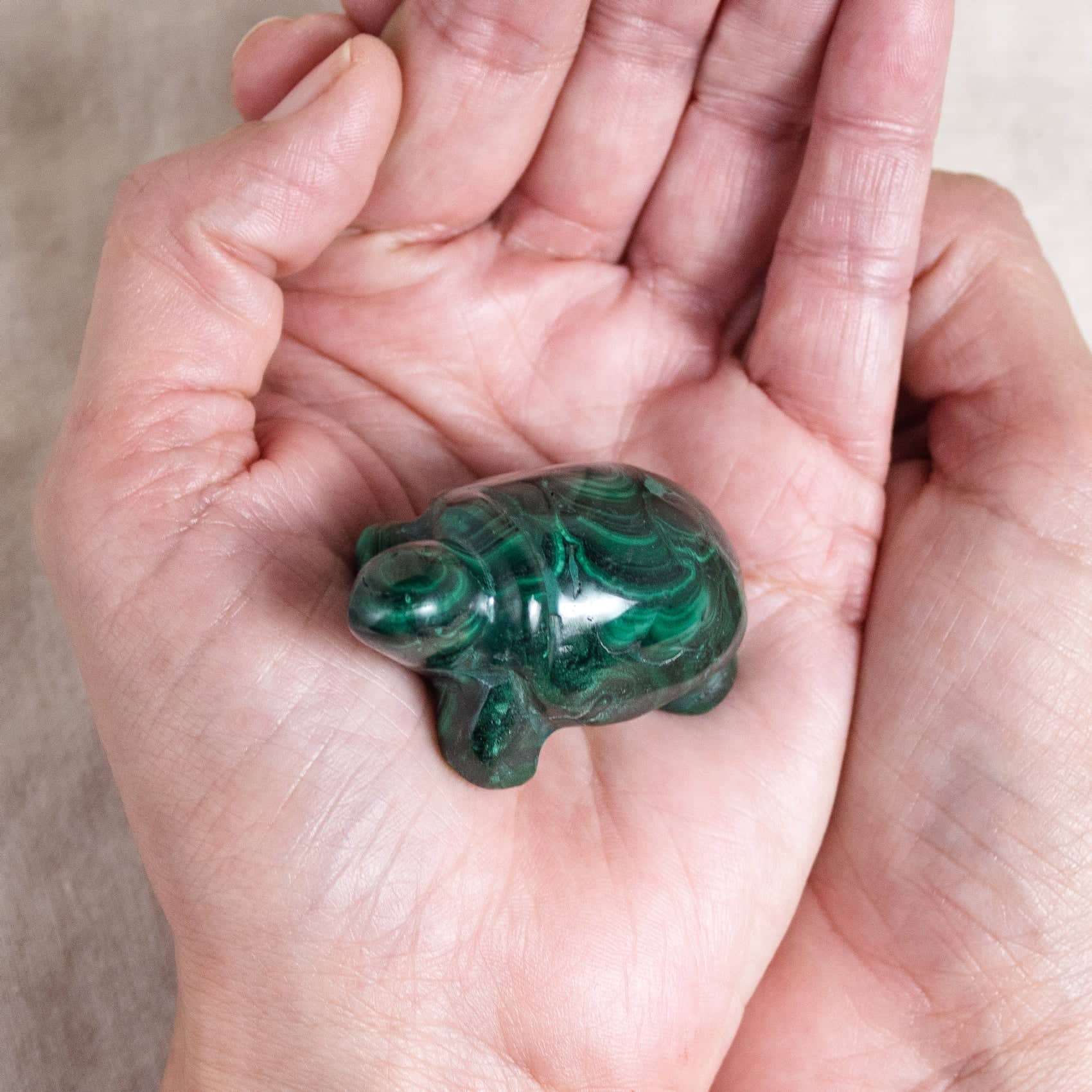 Genuine Malachite Turtles- Hand Carved - 1 of a Kind
