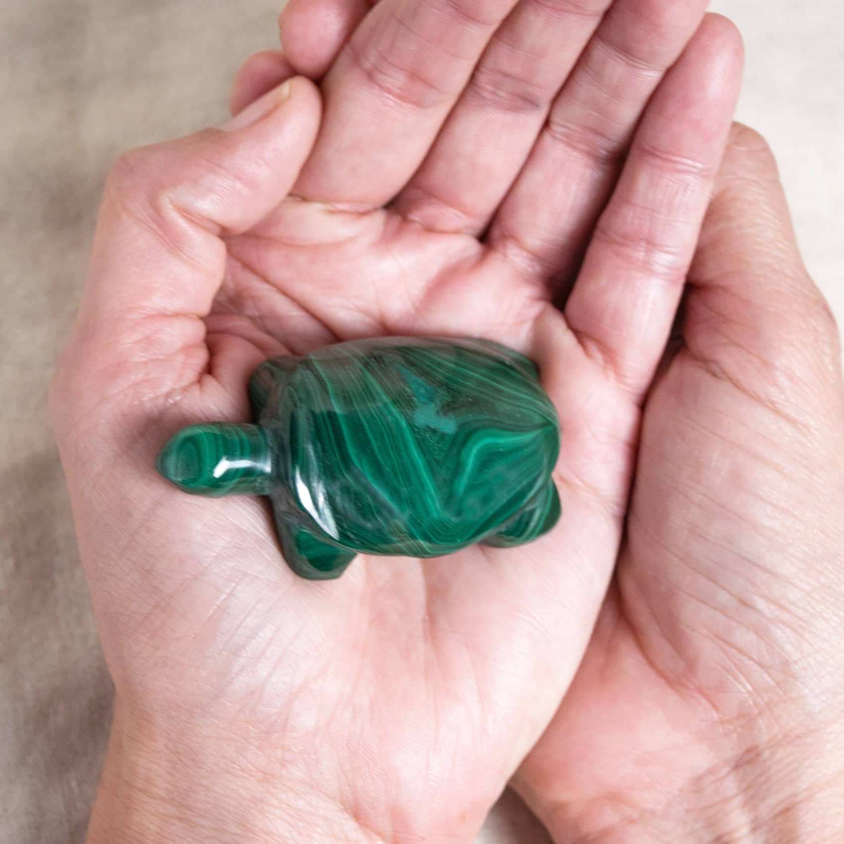 Genuine Malachite Turtles- Hand Carved - 1 of a Kind