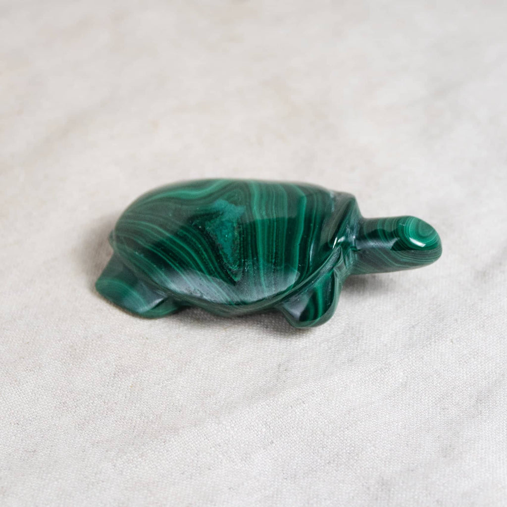 Genuine Malachite Turtles- Hand Carved - 1 of a Kind