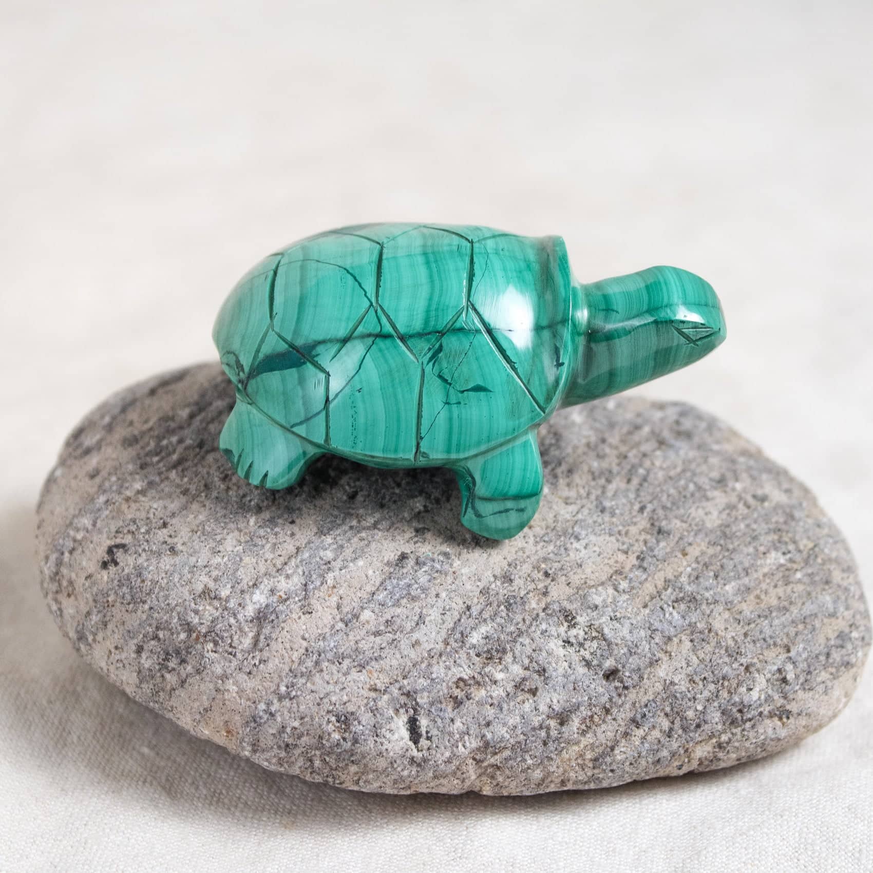 Genuine Malachite Turtles- Hand Carved - 1 of a Kind