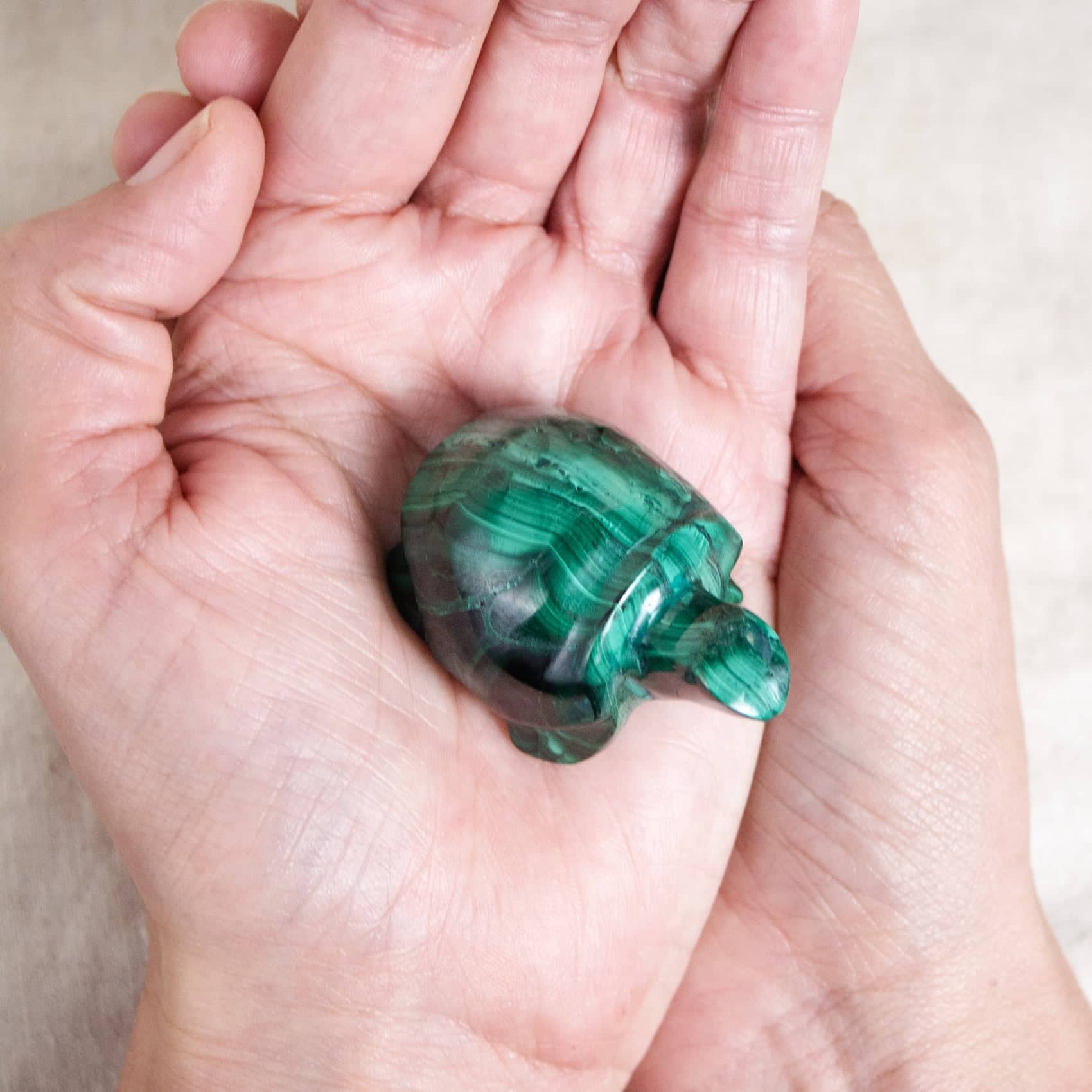 Genuine Malachite Turtles- Hand Carved - 1 of a Kind