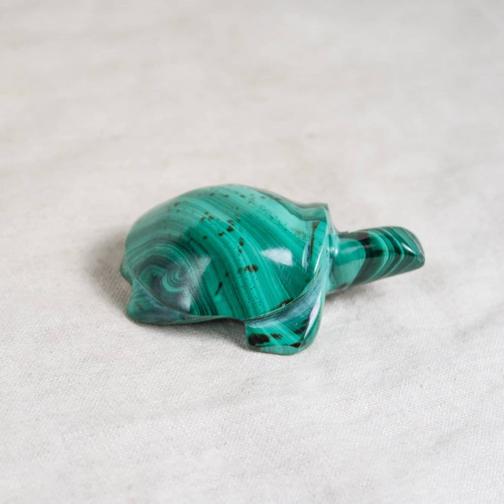 Genuine Malachite Turtles- Hand Carved - 1 of a Kind