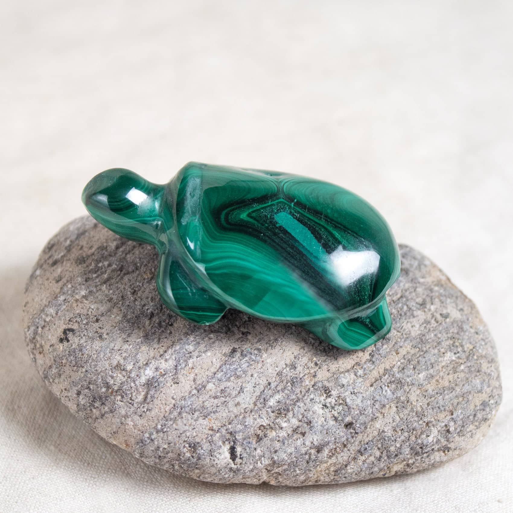 Genuine Malachite Turtles- Hand Carved - 1 of a Kind