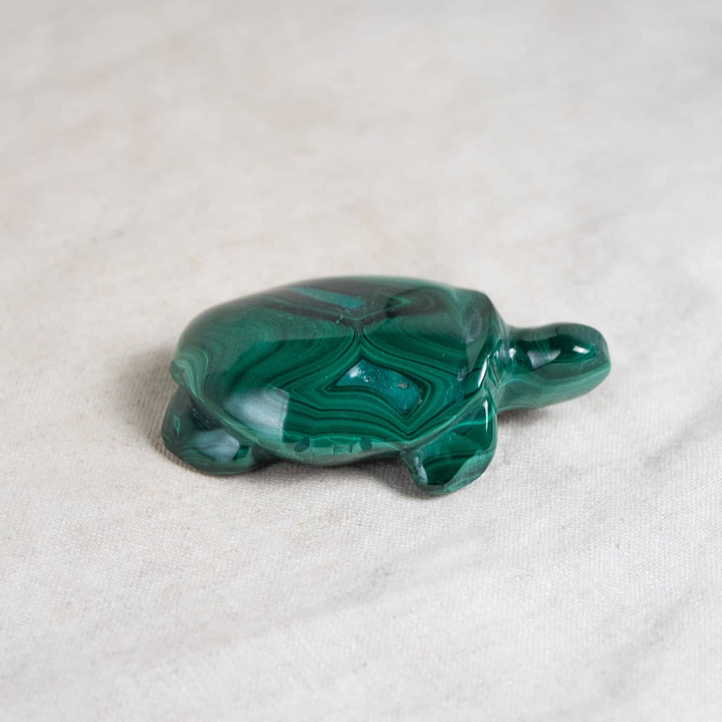 Genuine Malachite Turtles- Hand Carved - 1 of a Kind