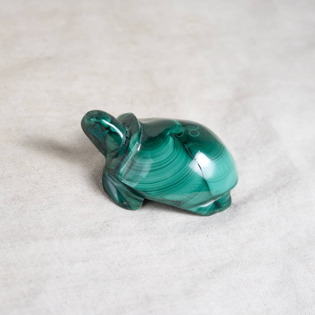 Genuine Malachite Turtles- Hand Carved - 1 of a Kind