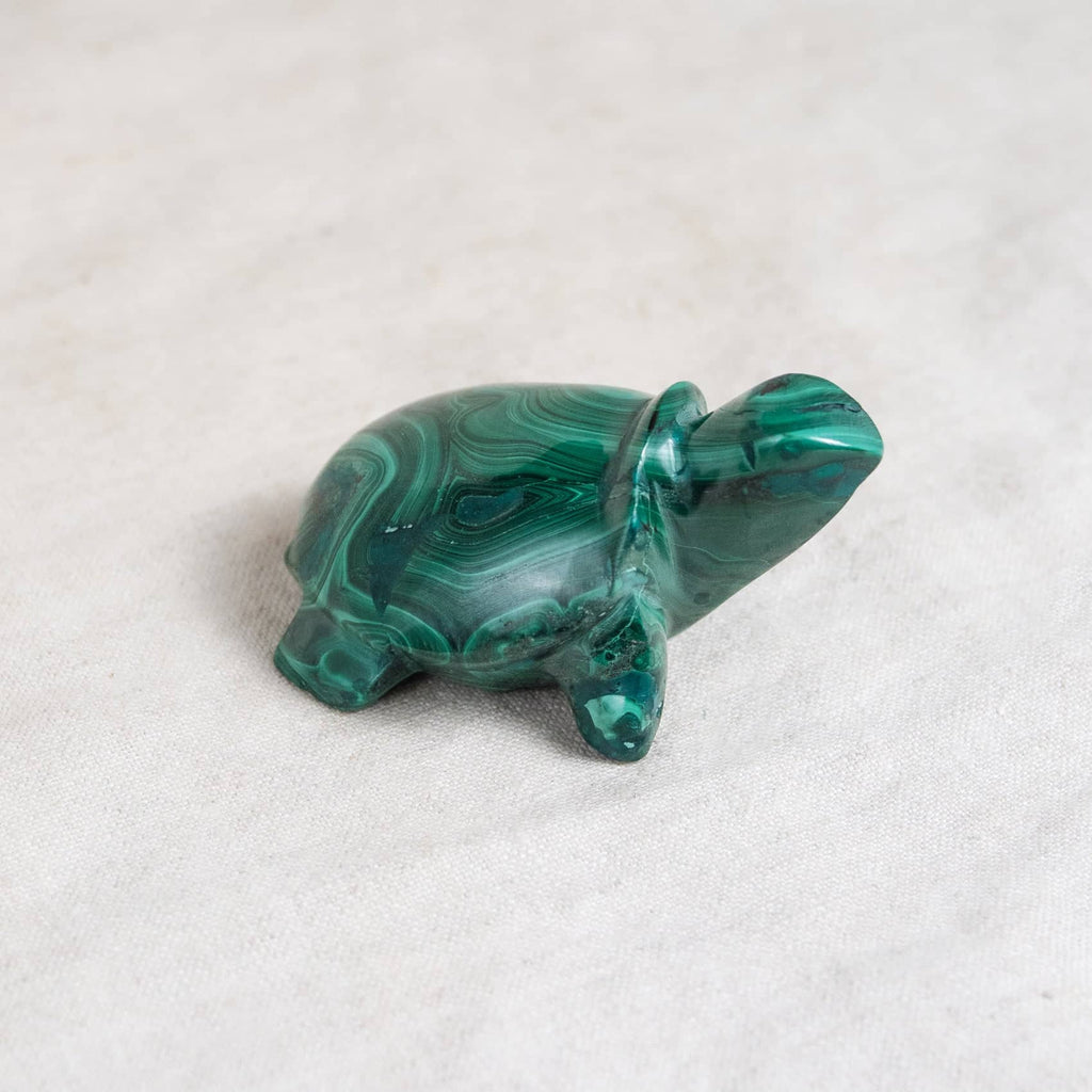 Genuine Malachite Turtles- Hand Carved - 1 of a Kind