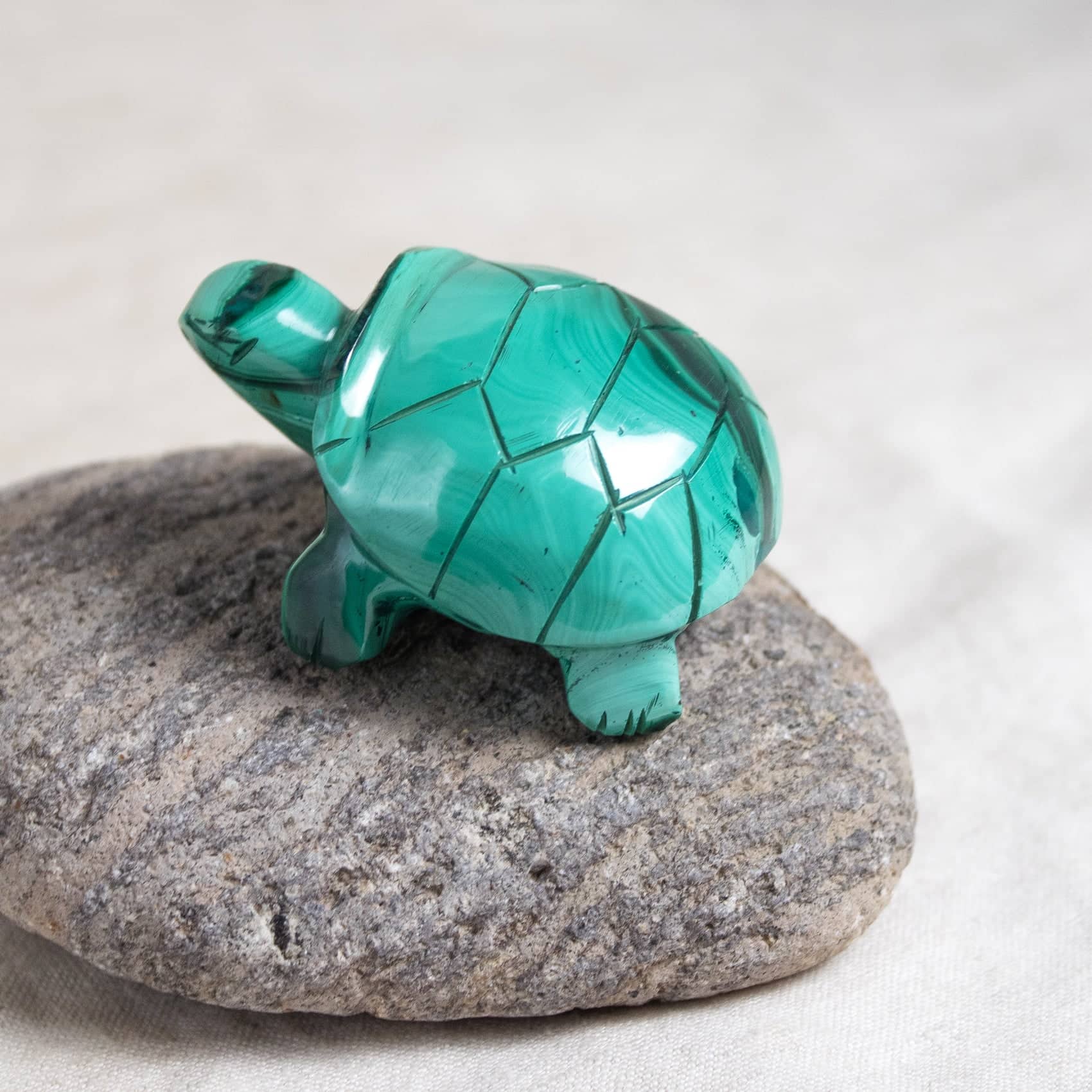 Genuine Malachite Turtles- Hand Carved - 1 of a Kind