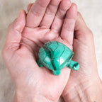 Genuine Malachite Turtles- Hand Carved - 1 of a Kind