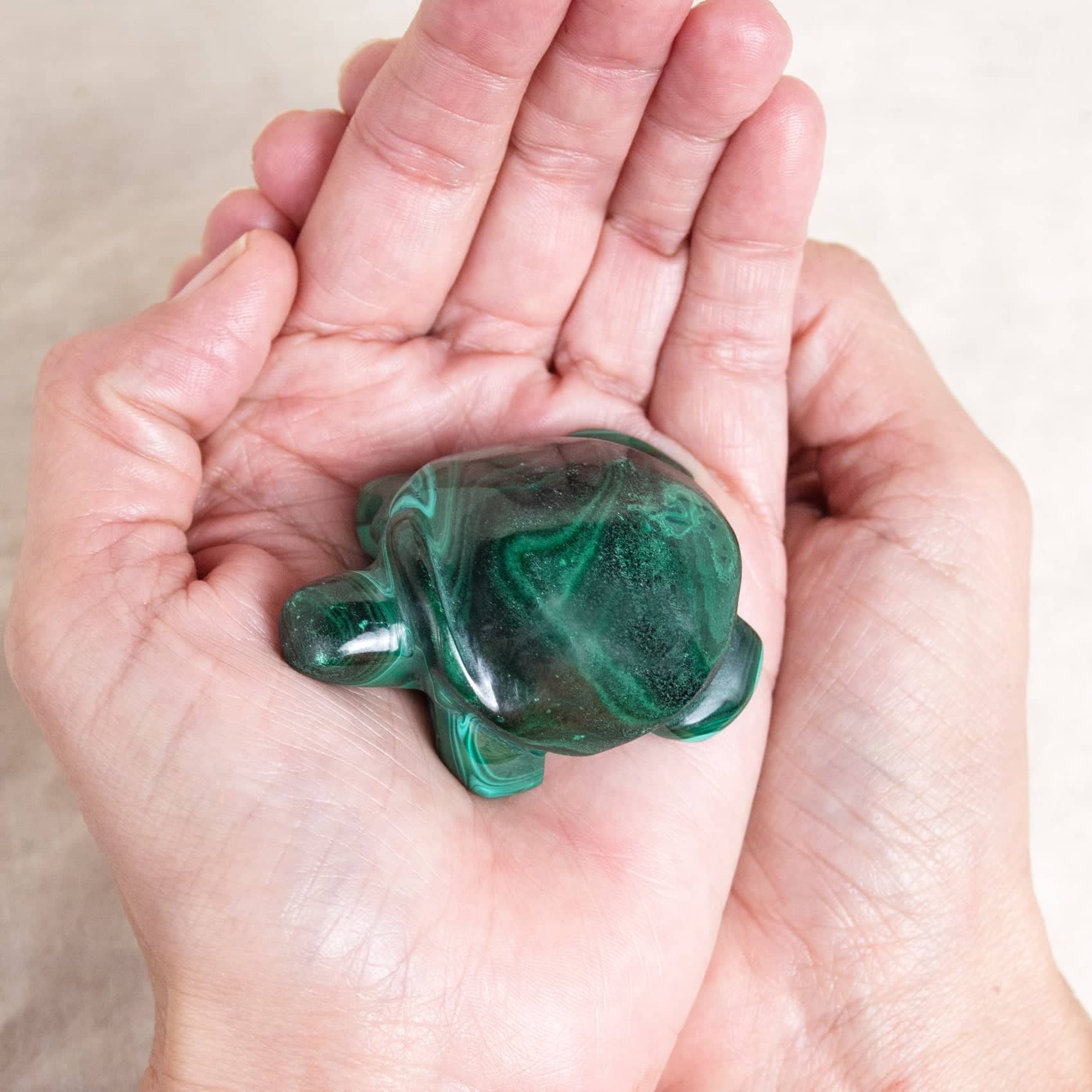 Genuine Malachite Turtles- Hand Carved - 1 of a Kind