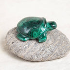 Genuine Malachite Turtles- Hand Carved - 1 of a Kind