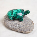 Genuine Malachite Turtles- Hand Carved - 1 of a Kind