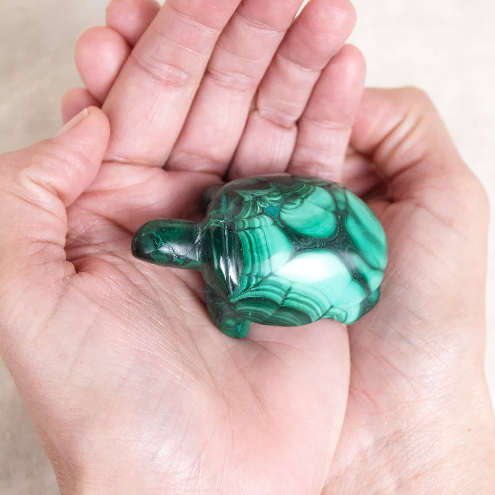Genuine Malachite Turtles- Hand Carved - 1 of a Kind