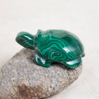 Genuine Malachite Turtles- Hand Carved - 1 of a Kind