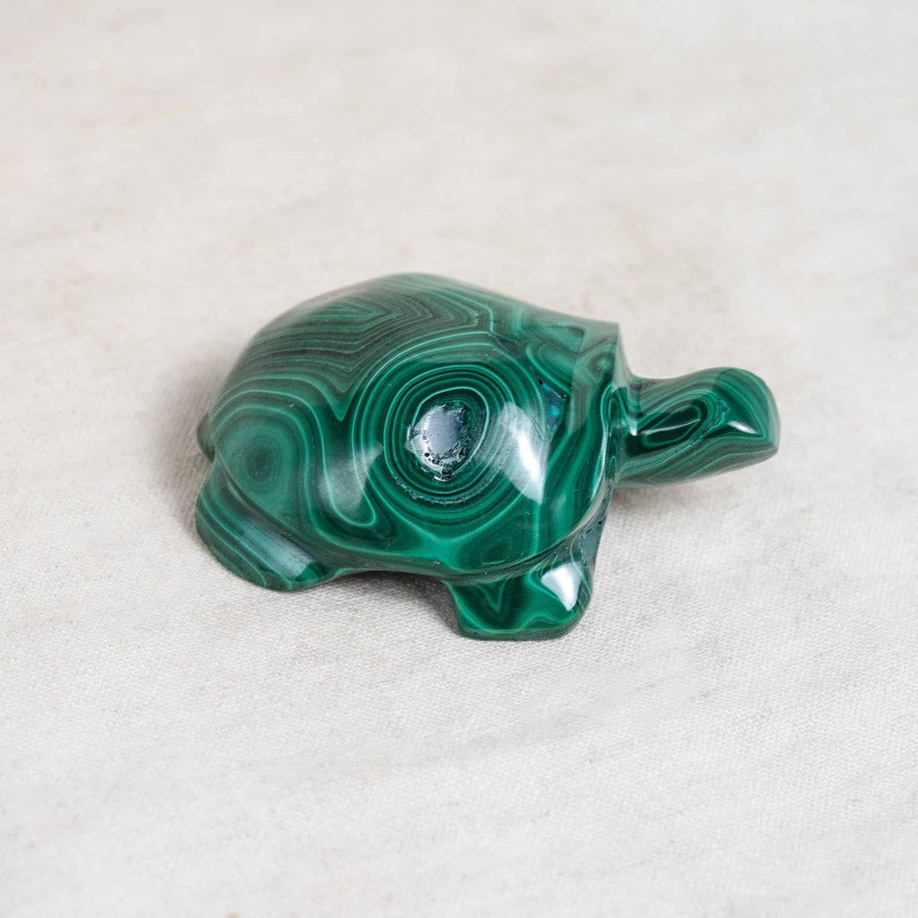 Genuine Malachite Turtles- Hand Carved - 1 of a Kind