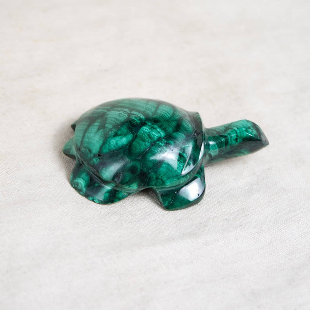Genuine Malachite Turtles- Hand Carved - 1 of a Kind