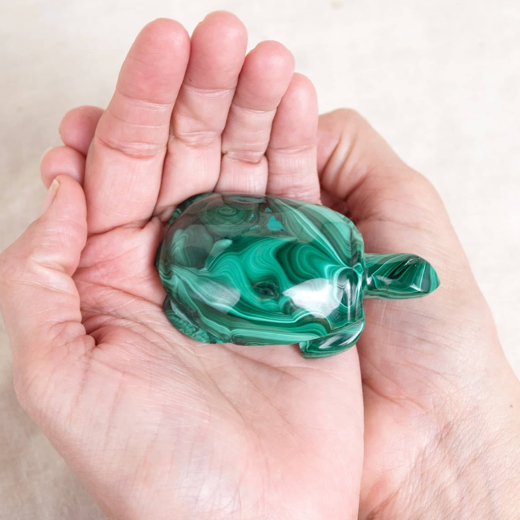 Genuine Malachite Turtles- Hand Carved - 1 of a Kind