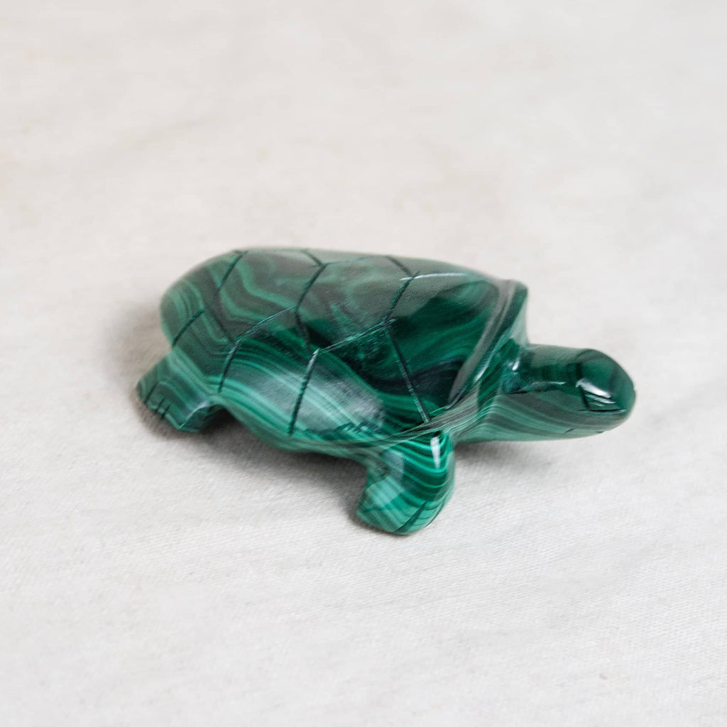 Genuine Malachite Turtles- Hand Carved - 1 of a Kind