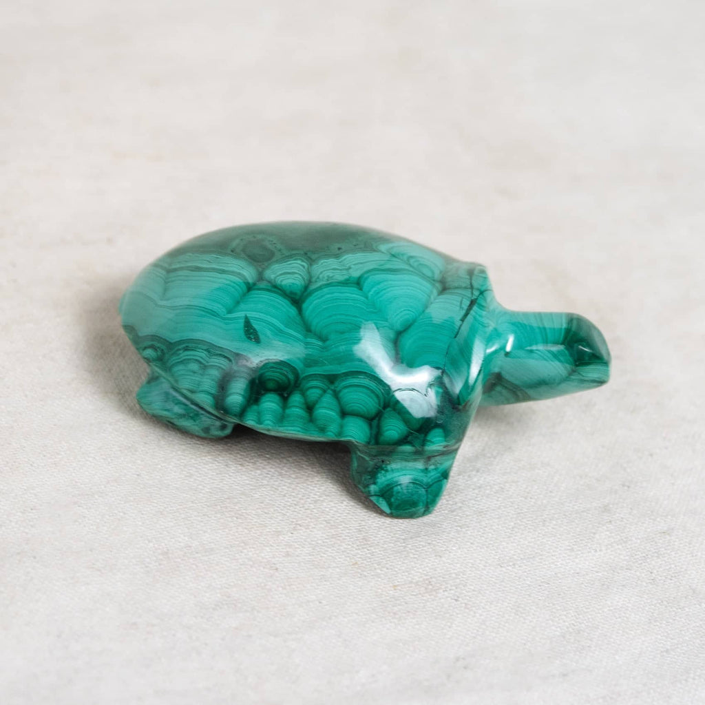 Genuine Malachite Turtles- Hand Carved - 1 of a Kind