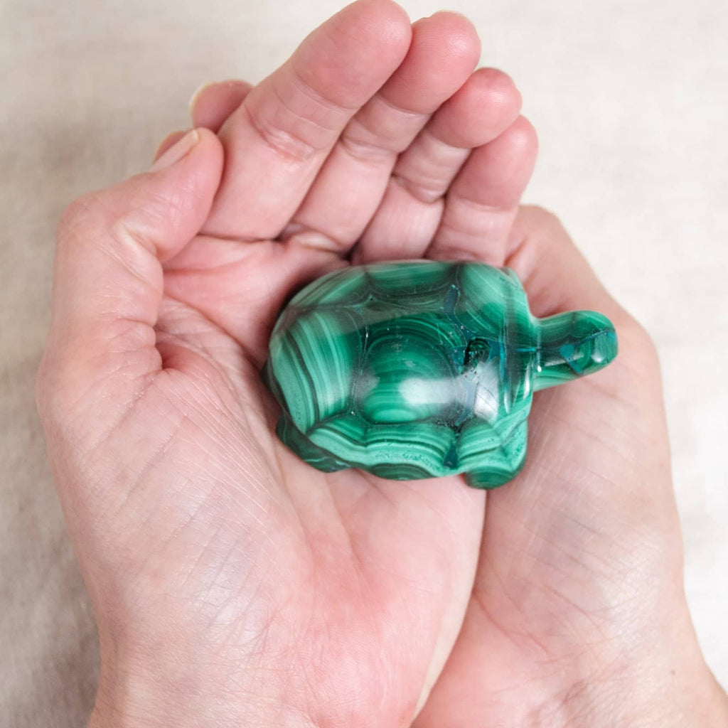 Genuine Malachite Turtles- Hand Carved - 1 of a Kind