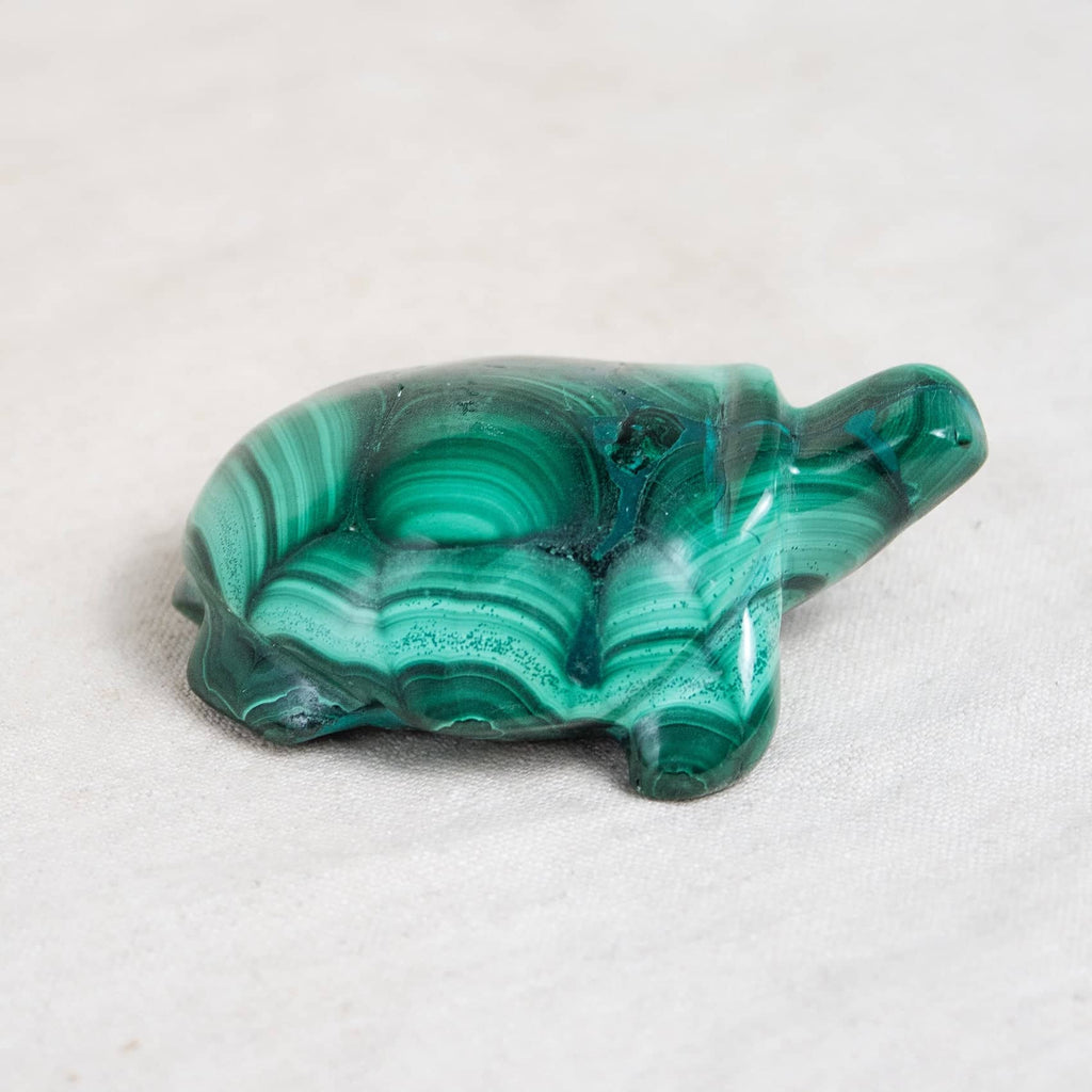 Genuine Malachite Turtles- Hand Carved - 1 of a Kind