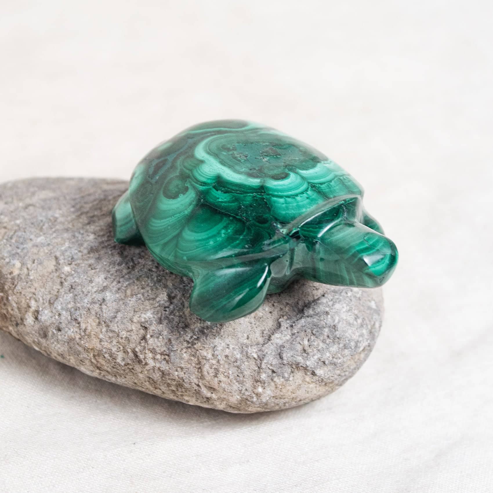 Genuine Malachite Turtles- Hand Carved - 1 of a Kind