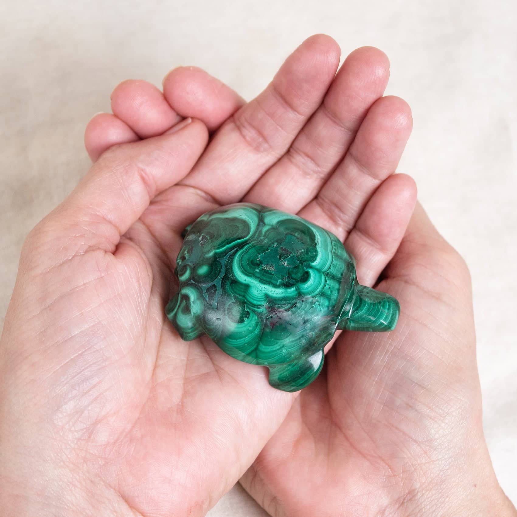 Genuine Malachite Turtles- Hand Carved - 1 of a Kind