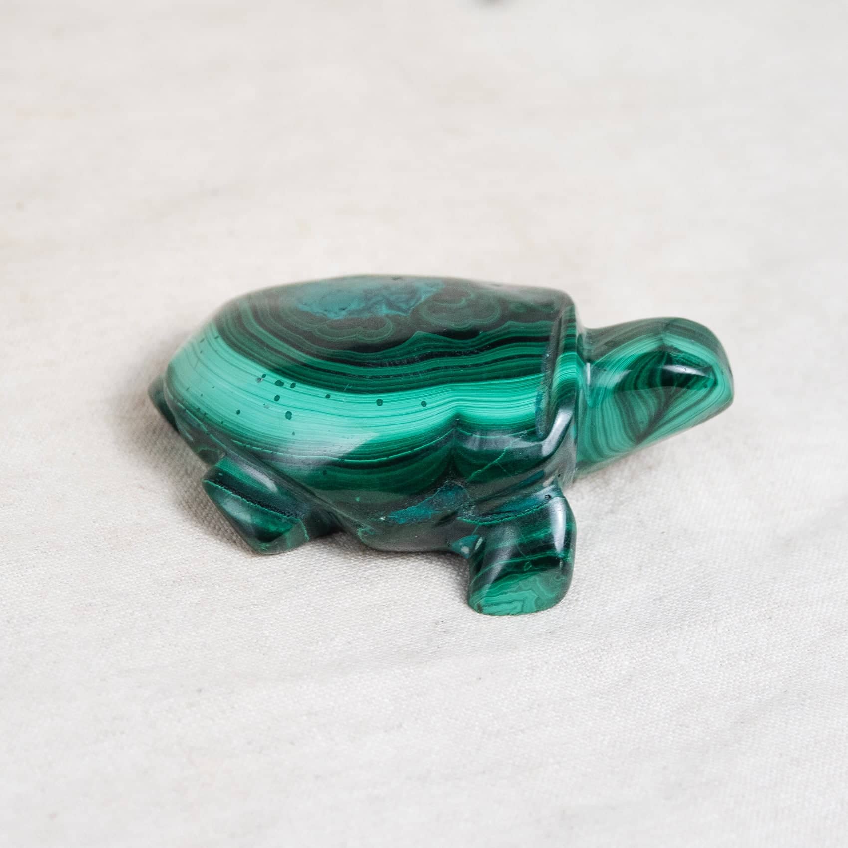 Genuine Malachite Turtles- Hand Carved - 1 of a Kind