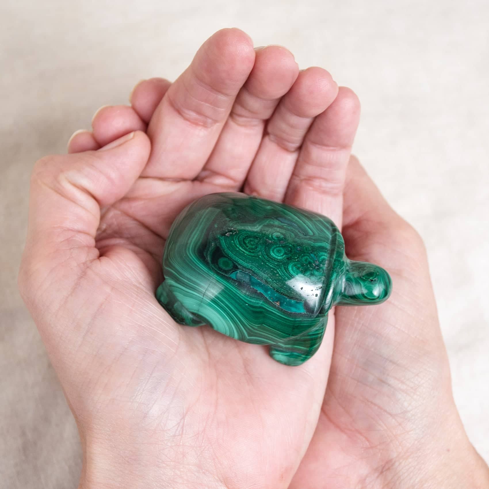 Genuine Malachite Turtles- Hand Carved - 1 of a Kind