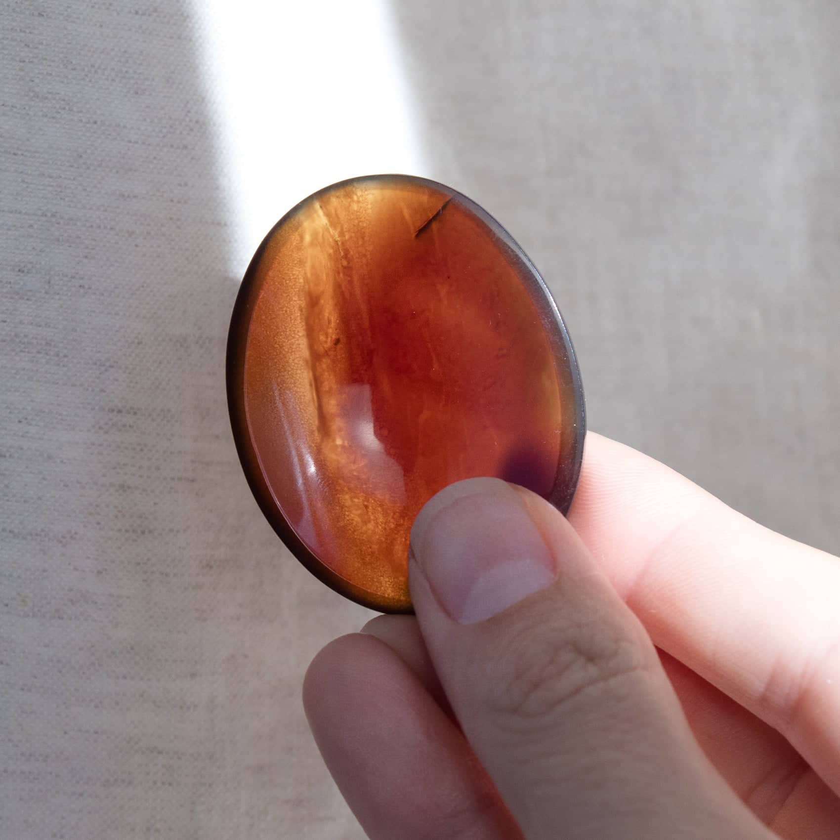 Amber Worry Stone