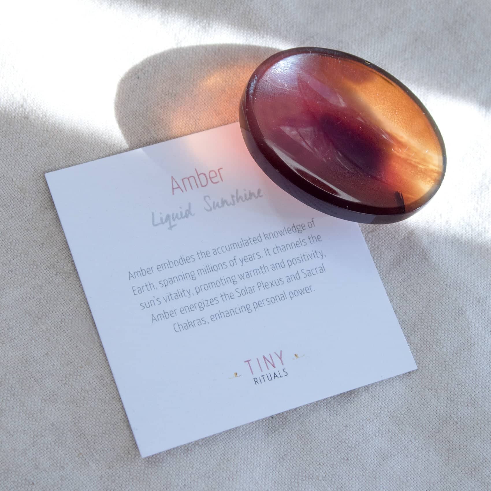 Amber Worry Stone