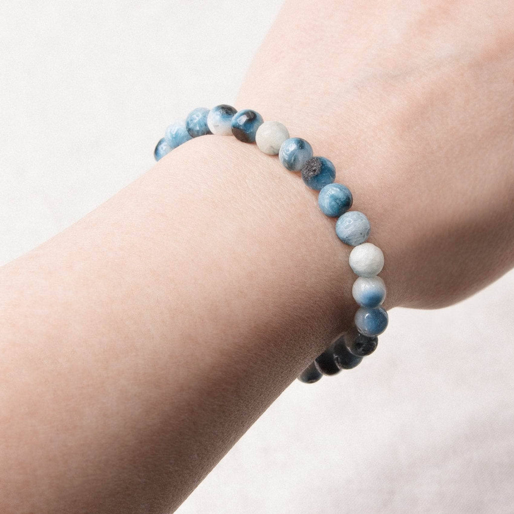 Rare Blue Ice Glacierite Energy Bracelet 6mm