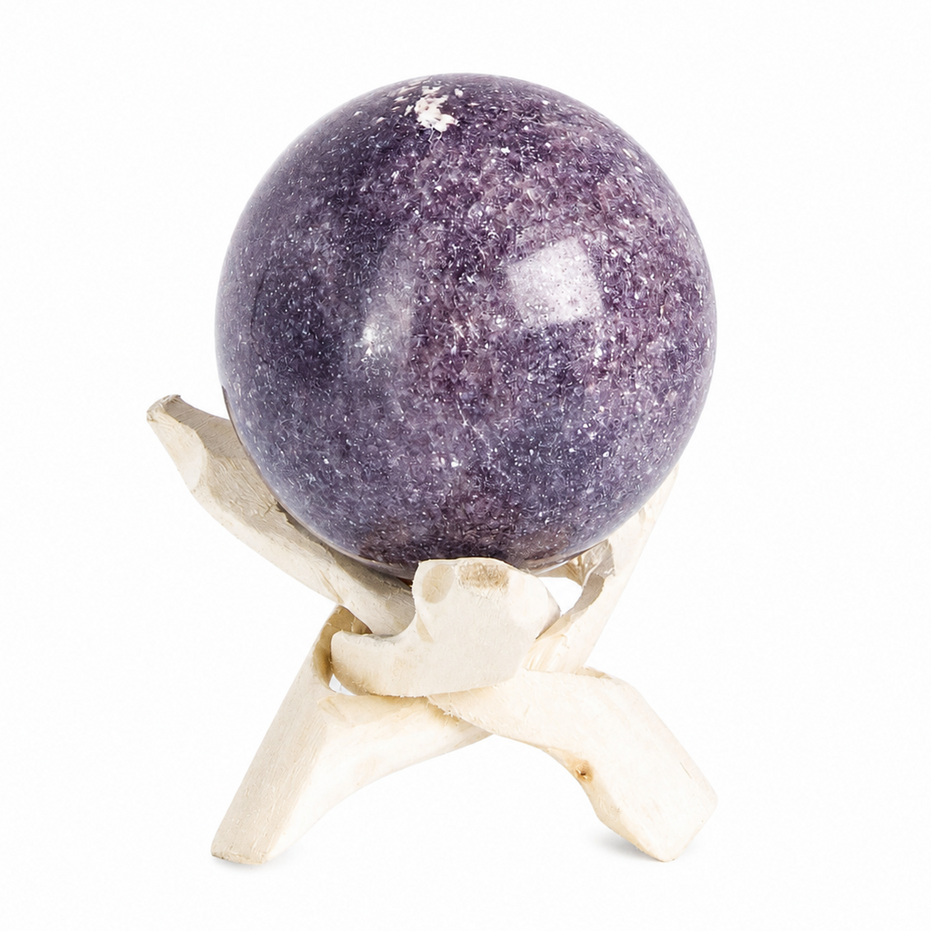 Lepidolite Sphere with Tripod - AAA Premium Quality