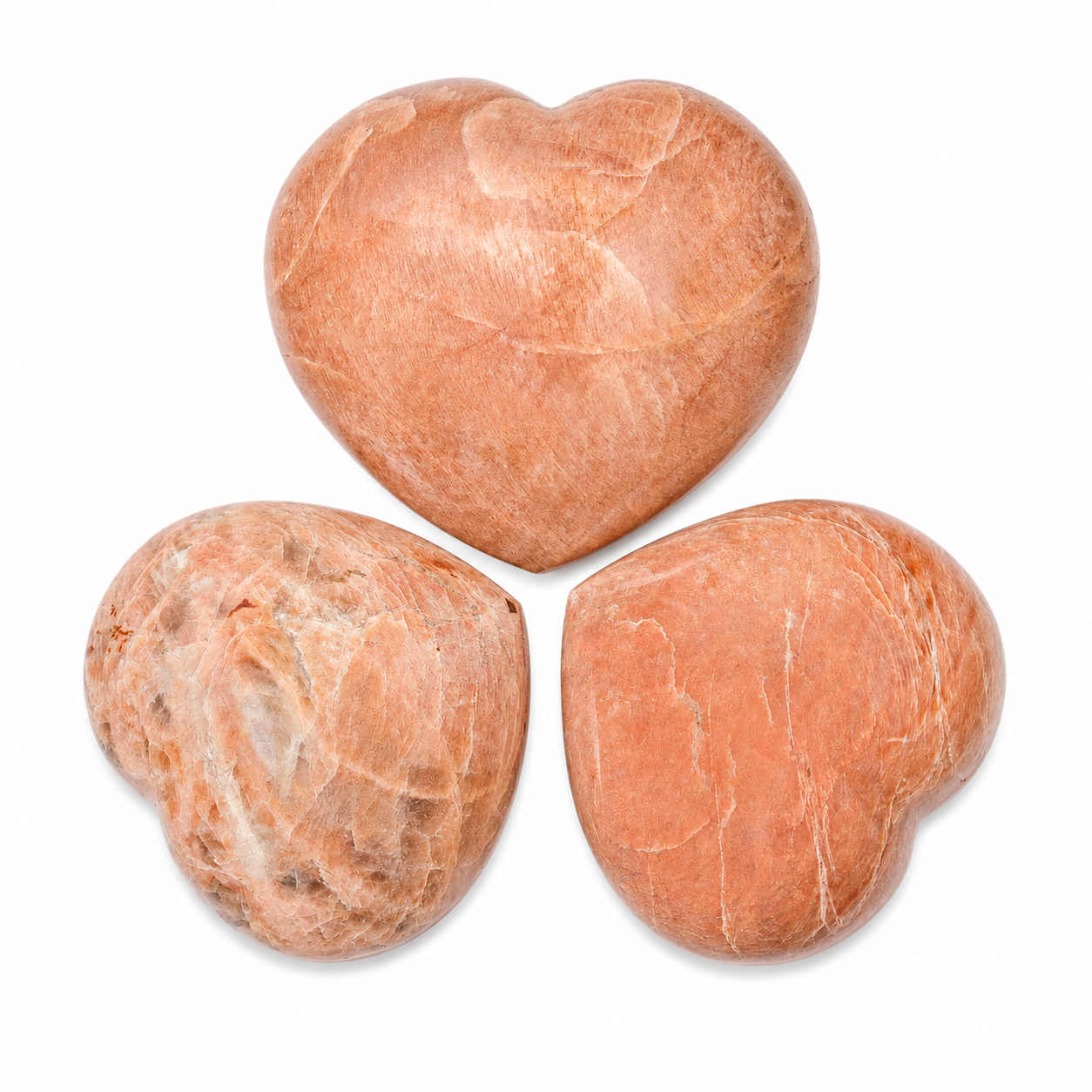 Peach Moonstone Heart - 1 of a Kind