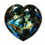 Labradorite Blue Flame Heart