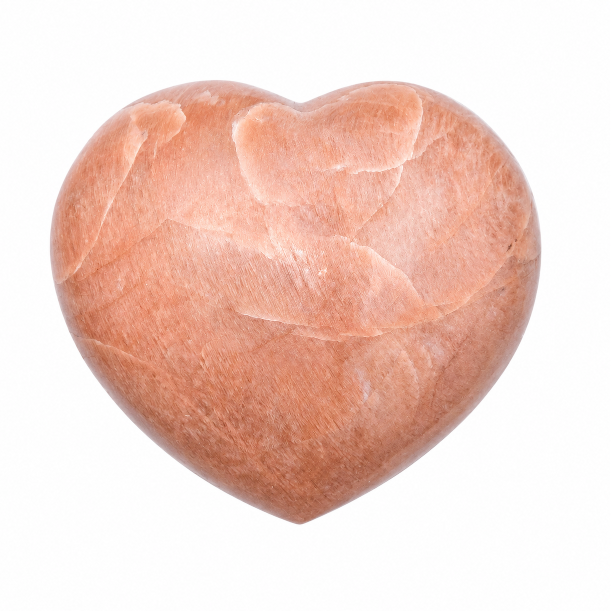 Peach Moonstone Heart - 1 of a Kind