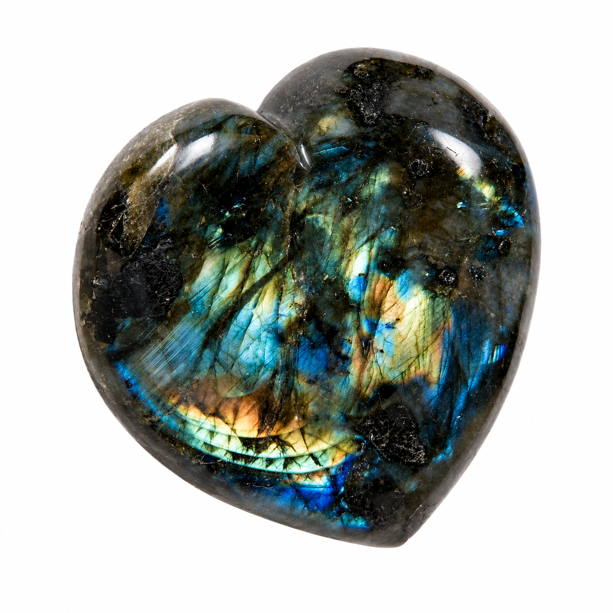 Labradorite Blue Flame Heart