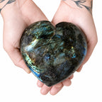 Labradorite Blue Flame Heart