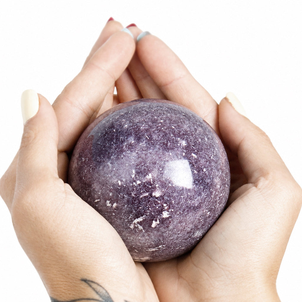 Lepidolite Sphere with Tripod - AAA Premium Quality