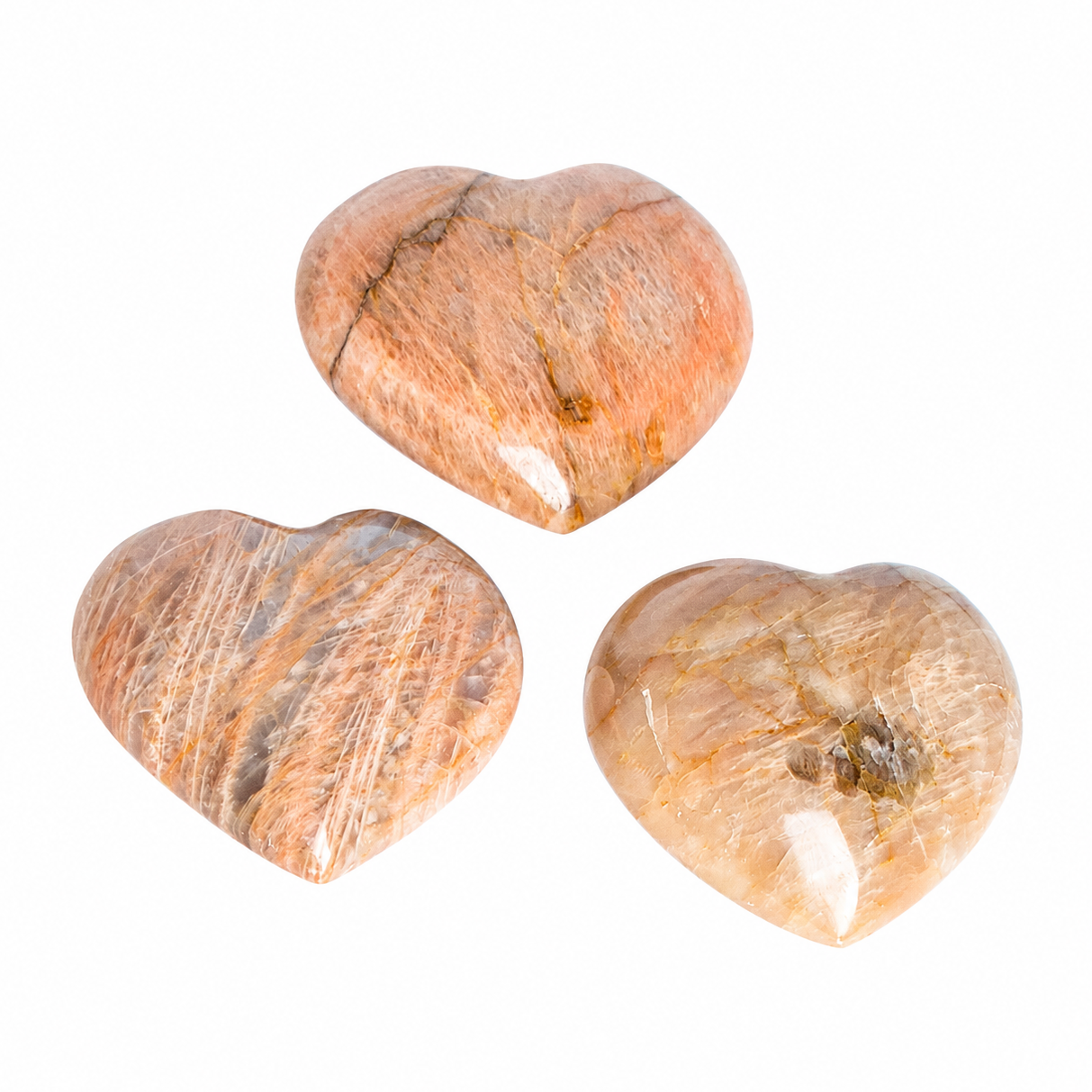 Peach Moonstone Heart - 1 of a Kind