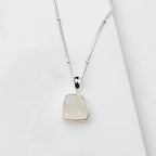 Rainbow Moonstone Raw Crystal Necklace