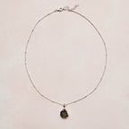 Black Tourmaline Raw Crystal Necklace
